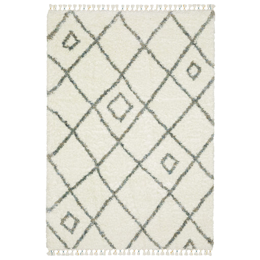 Oriental Weavers Axis AX03A Ivory/ Multi 9'10"" x 12'10"" Indoor Area Rug AAX03A300394ST