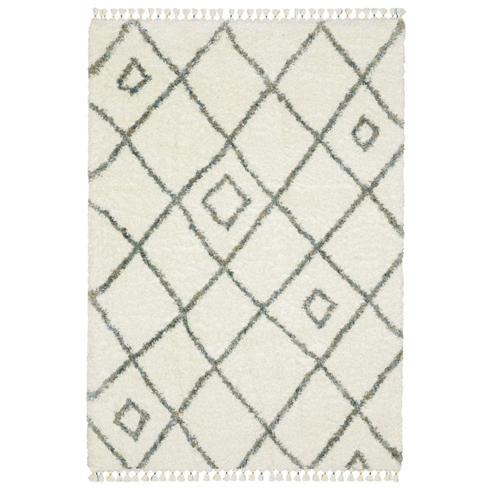 Oriental Weavers Axis AX03A Ivory/ Multi 9'10"" x 12'10"" Indoor Area Rug AAX03A300394ST