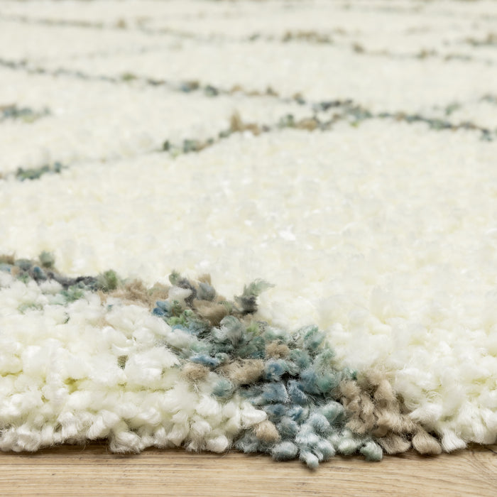 Oriental Weavers Axis AX03A Ivory/ Multi 9'10"" x 12'10"" Indoor Area Rug AAX03A300394ST