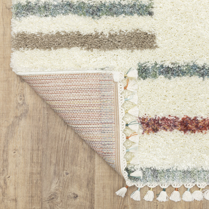 Oriental Weavers Axis AX04A Ivory/ Multi 6'7"" x 9'6"" Indoor Area Rug AAX04A200296ST