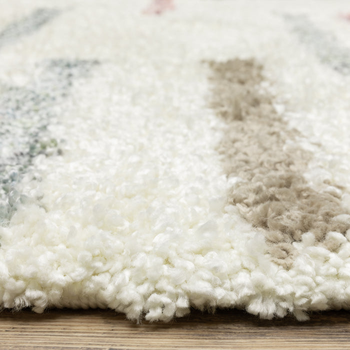 Oriental Weavers Axis AX04A Ivory/ Multi 6'7"" x 9'6"" Indoor Area Rug AAX04A200296ST