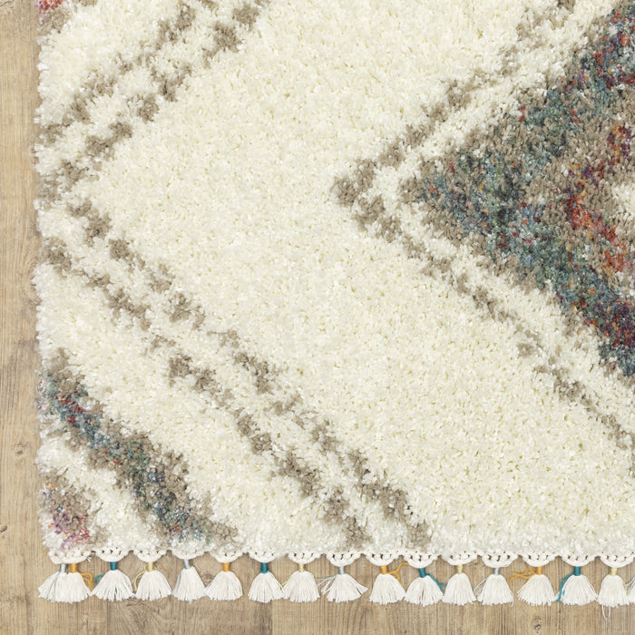 Oriental Weavers Axis AX07A Ivory/ Multi 9'10"" x 12'10"" Indoor Area Rug AAX07A300394ST