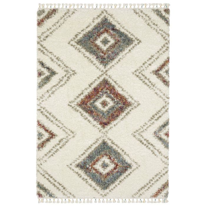 Oriental Weavers Axis AX07A Ivory/ Multi 7'10"" x 10'10"" Indoor Area Rug AAX07A240340ST