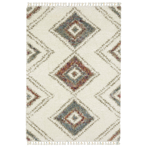 Oriental Weavers Axis AX07A Ivory/ Multi 9'10"" x 12'10"" Indoor Area Rug AAX07A300394ST