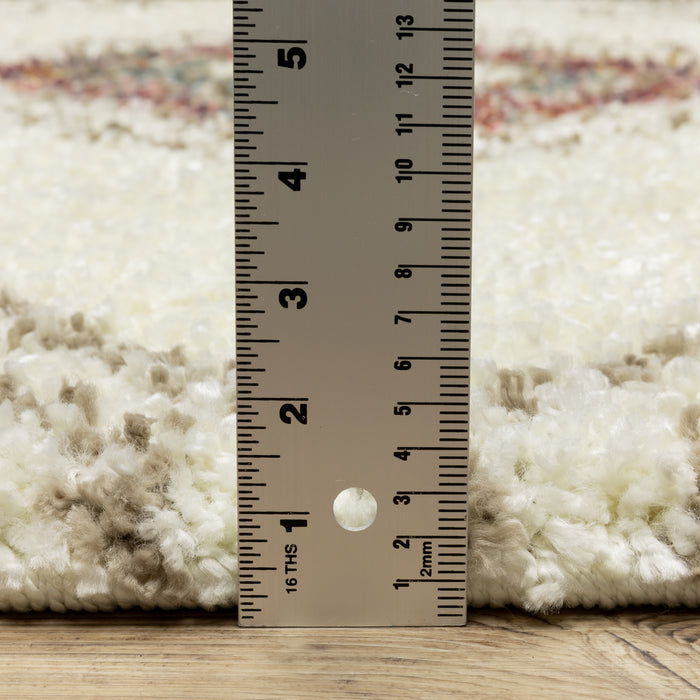 Oriental Weavers Axis AX07A Ivory/ Multi 9'10"" x 12'10"" Indoor Area Rug AAX07A300394ST