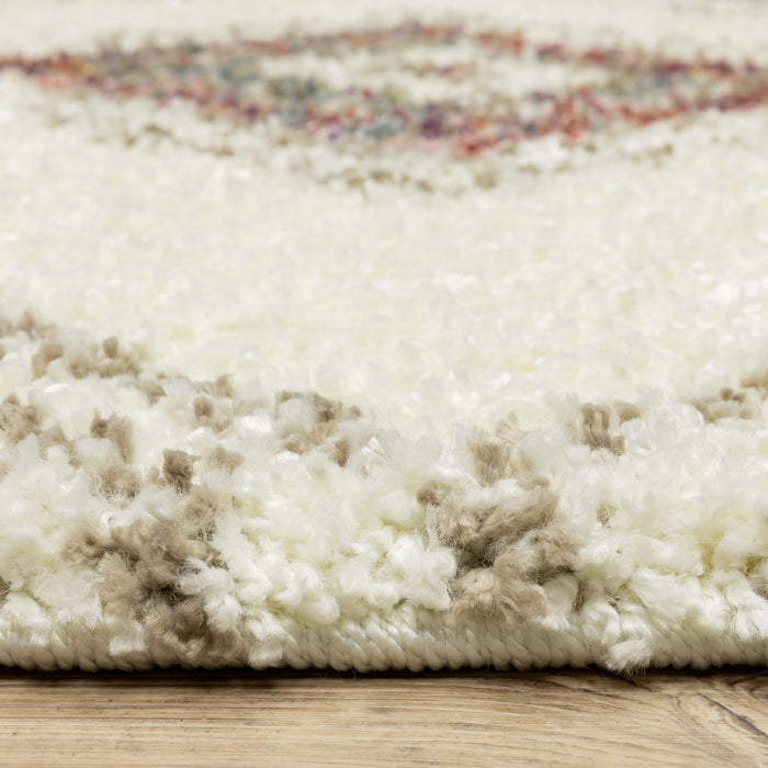 Oriental Weavers Axis AX07A Ivory/ Multi 9'10"" x 12'10"" Indoor Area Rug AAX07A300394ST