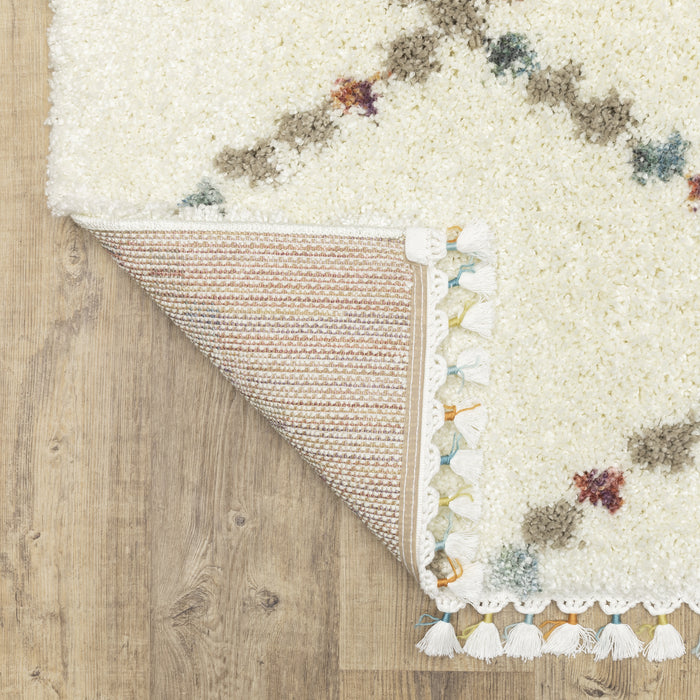 Oriental Weavers Axis AX08A Ivory/ Multi 6'7"" x 9'6"" Indoor Area Rug AAX08A200296ST