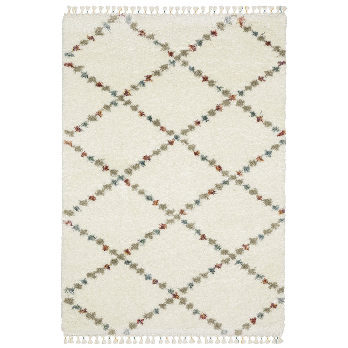 Oriental Weavers Axis AX08A Ivory/ Multi 9'10"" x 12'10"" Indoor Area Rug AAX08A300394ST