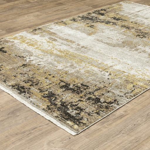 Oriental Weavers Bauer 2061X Gold/ Black 9'10"" x 12'10"" Indoor Area Rug B2061X300390ST