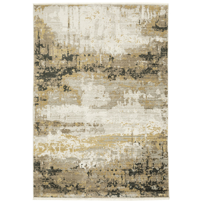 Oriental Weavers Bauer 2061X Gold/ Black 6'7"" x 9'6"" Indoor Area Rug B2061X200290ST