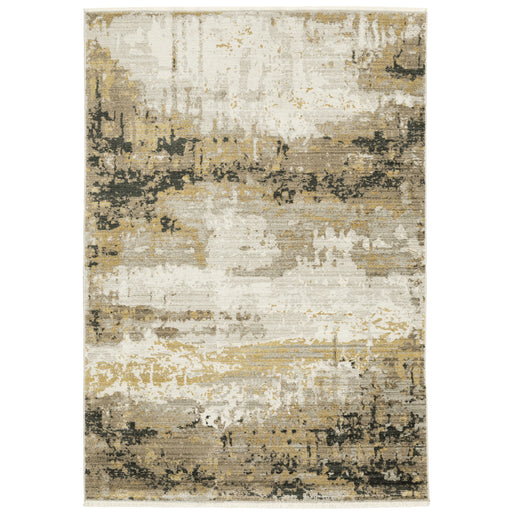 Oriental Weavers Bauer 2061X Gold/ Black 7'10"" x 10'10"" Indoor Area Rug B2061X240330ST