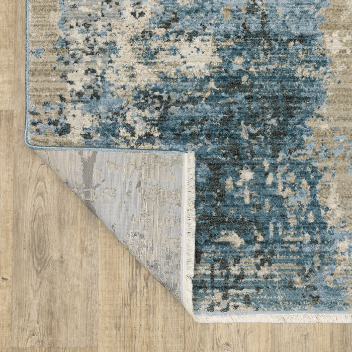 Oriental Weavers Bauer 041L2 Blue/ Beige 9'10"" x 12'10"" Indoor Area Rug B041L2300390ST