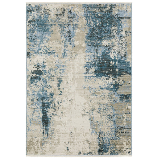 Oriental Weavers Bauer 041L2 Blue/ Beige 7'10"" x 10'10"" Indoor Area Rug B041L2240330ST