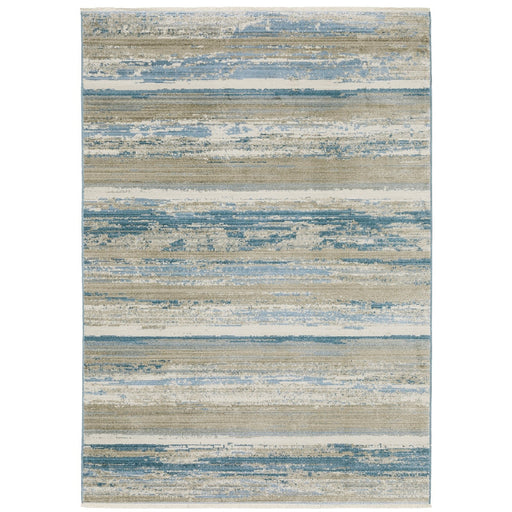 Oriental Weavers Bauer 042L2 Blue/ Beige 7'10"" x 10'10"" Indoor Area Rug B042L2240330ST