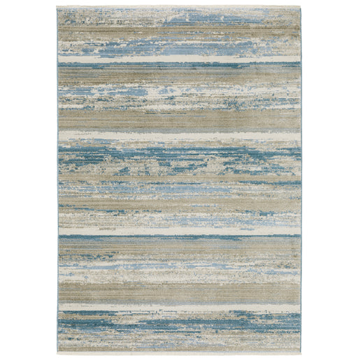 Oriental Weavers Bauer 042L2 Blue/ Beige 6'7"" x 9'6"" Indoor Area Rug B042L2200290ST