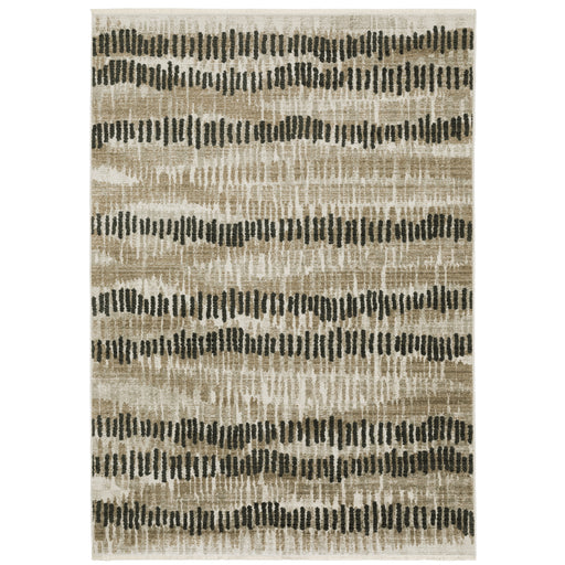 Oriental Weavers Bauer 8120D Beige/ Charcoal 6'7"" x 9'6"" Indoor Area Rug B8120D200290ST