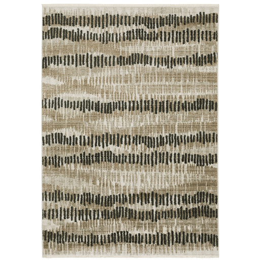 Oriental Weavers Bauer 8120D Beige/ Charcoal 9'10"" x 12'10"" Indoor Area Rug B8120D300390ST