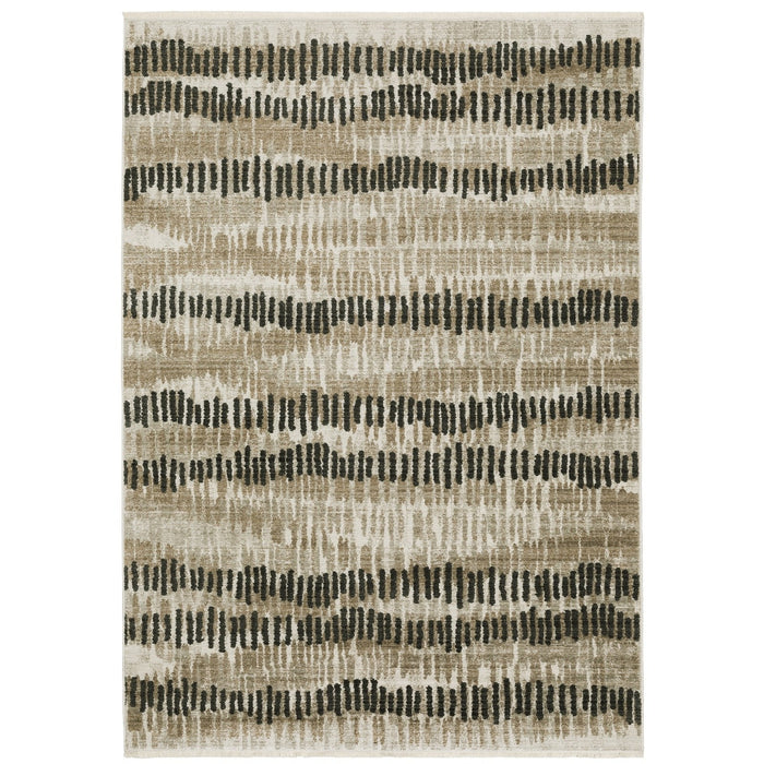 Oriental Weavers Bauer 8120D Beige/ Charcoal 9'10"" x 12'10"" Indoor Area Rug B8120D300390ST
