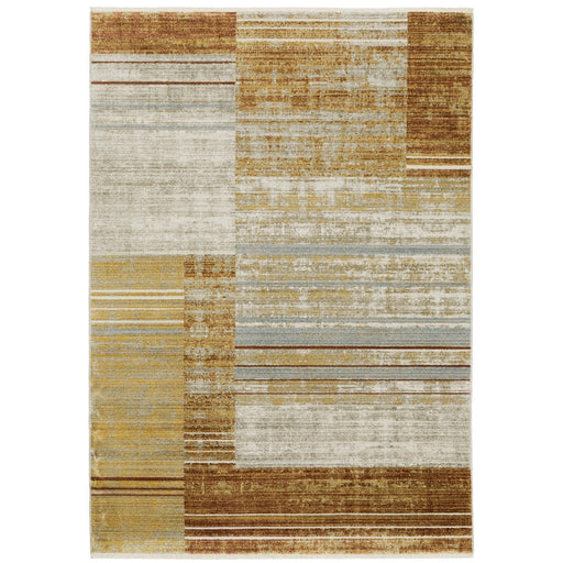 Oriental Weavers Bauer 090R2 Rust/ Gold 7'10"" x 10'10"" Indoor Area Rug B090R2240330ST