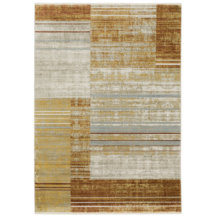 Oriental Weavers Bauer 090R2 Rust/ Gold 6'7"" x 9'6"" Indoor Area Rug B090R2200290ST