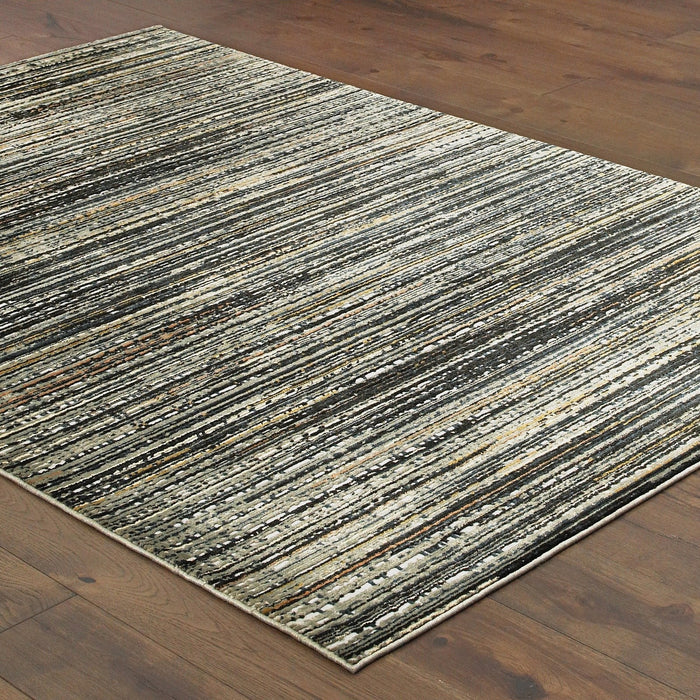 Oriental Weavers Bowen 1332H Black/ Navy 7'10"" x 10'10"" Indoor Area Rug B1332H240330ST