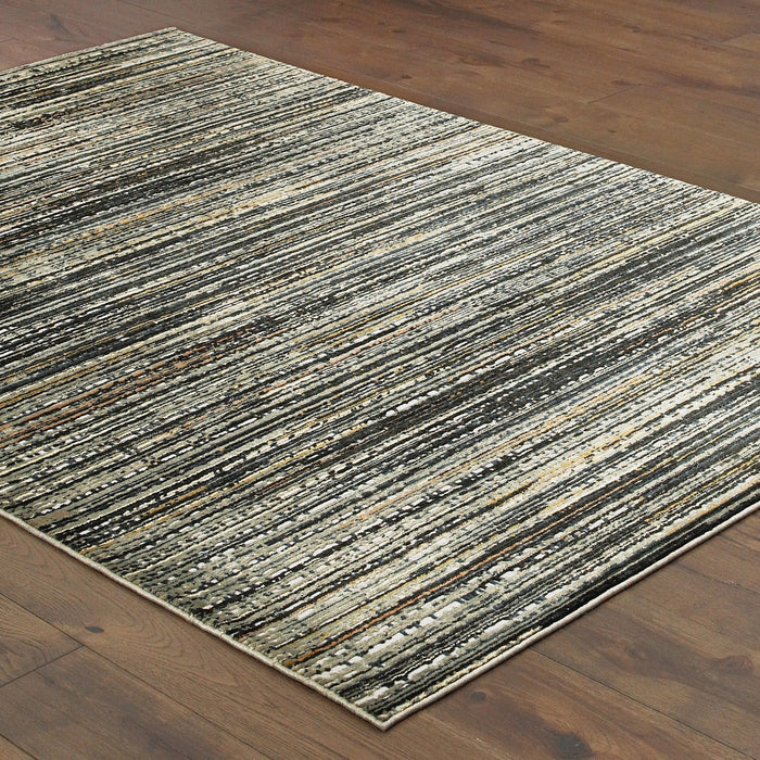 Oriental Weavers Bowen 1332H Black/ Navy 6'7"" x 9'6"" Indoor Area Rug B1332H200290ST