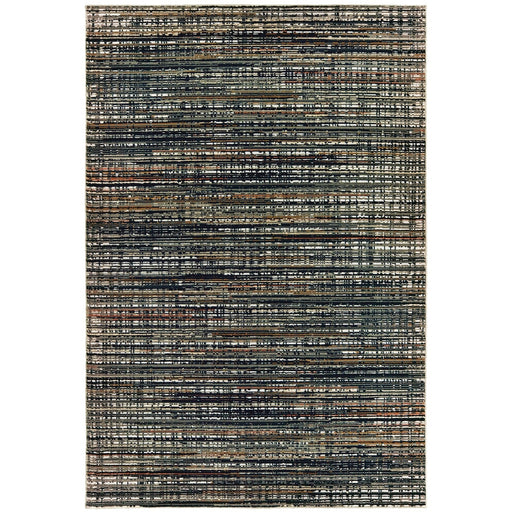 Oriental Weavers Bowen 1332H Black/ Navy 7'10"" x 10'10"" Indoor Area Rug B1332H240330ST