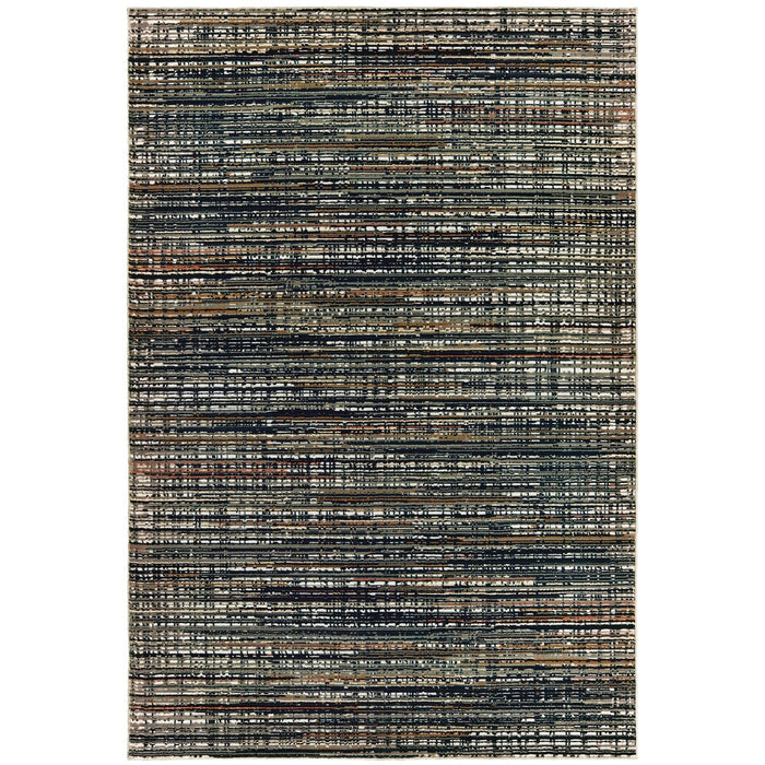 Oriental Weavers Bowen 1332H Black/ Navy 7'10"" x 10'10"" Indoor Area Rug B1332H240330ST