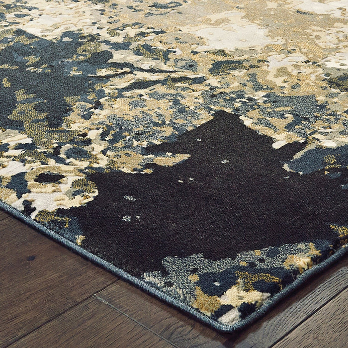 Oriental Weavers Bowen 1808Q Navy/ Gold 6'7"" x 9'6"" Indoor Area Rug B1808Q200290ST