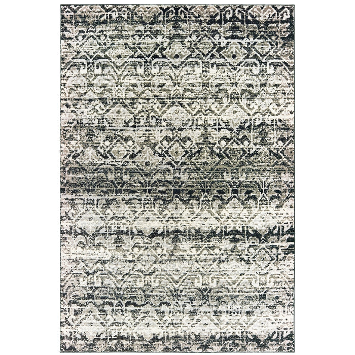 Oriental Weavers Bowen 042H2 Grey/ Ivory 9'10"" x 12'10"" Indoor Area Rug B042H2300390ST