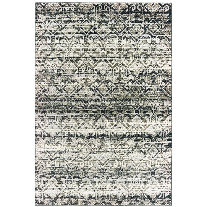 Oriental Weavers Bowen 042H2 Grey/ Ivory 6'7"" x 9'6"" Indoor Area Rug B042H2200290ST