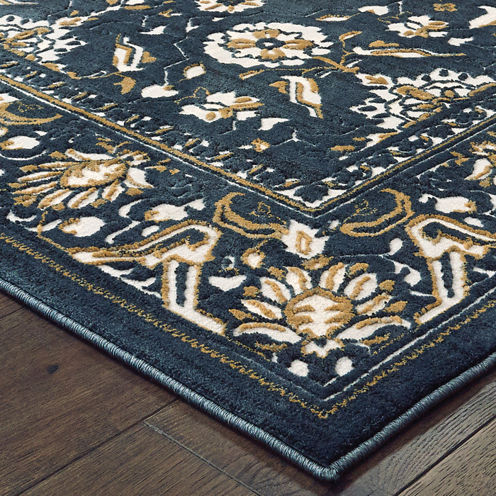Oriental Weavers Bowen 534L2 Navy/ Gold 6'7"" x 9'6"" Indoor Area Rug B534L2200290ST