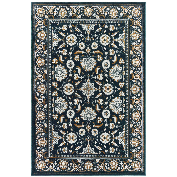 Oriental Weavers Bowen 534L2 Navy/ Gold 6'7"" x 9'6"" Indoor Area Rug B534L2200290ST