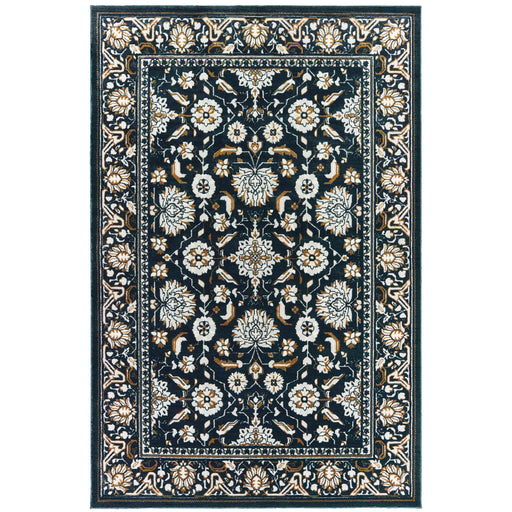 Oriental Weavers Bowen 534L2 Navy/ Gold 9'10"" x 12'10"" Indoor Area Rug B534L2300390ST
