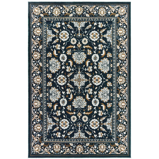 Oriental Weavers Bowen 534L2 Navy/ Gold 7'10"" x 10'10"" Indoor Area Rug B534L2240330ST