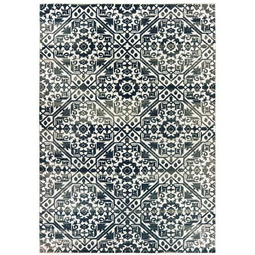 Oriental Weavers Bowen 5506E Navy/ Ivory 7'10"" x 10'10"" Indoor Area Rug B5506E240330ST
