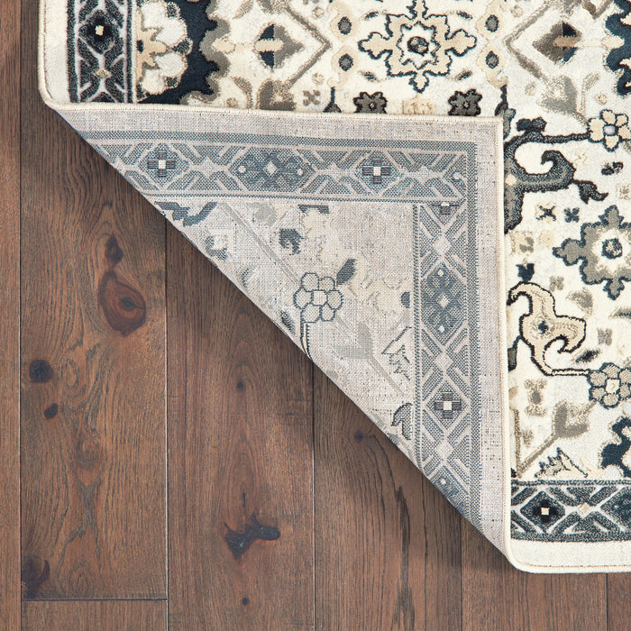 Oriental Weavers Bowen 073J2 Ivory/ Navy 9'10"" x 12'10"" Indoor Area Rug B072J2300390ST