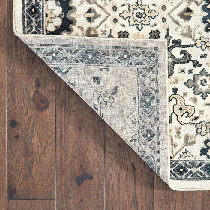 Oriental Weavers Bowen 073J2 Ivory/ Navy 7'10"" x 10'10"" Indoor Area Rug B073J2240330ST