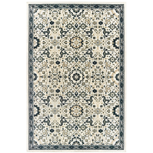 Oriental Weavers Bowen 073J2 Ivory/ Navy 6'7"" x 9'6"" Indoor Area Rug B073J2200290ST