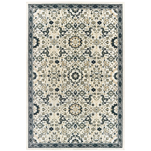 Oriental Weavers Bowen 073J2 Ivory/ Navy 9'10"" x 12'10"" Indoor Area Rug B072J2300390ST