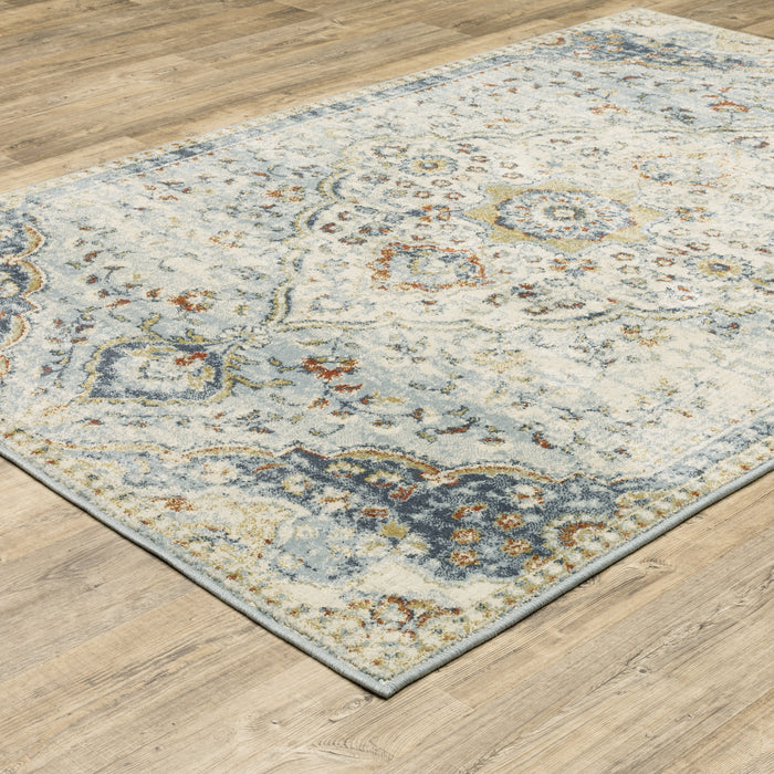 Oriental Weavers Branson BR01A Blue/ Multi 9'10"" x 12'10"" Indoor Area Rug BBR01A300390ST