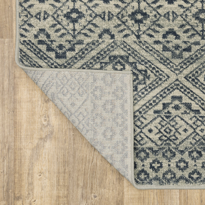 Oriental Weavers Branson BR02A Blue/ Beige 9'10"" x 12'10"" Indoor Area Rug BBR02A300390ST