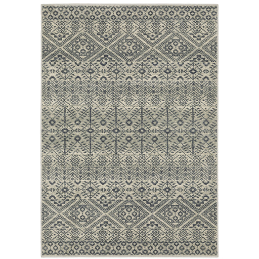 Oriental Weavers Branson BR02A Blue/ Beige 7'10"" x 10' Indoor Area Rug BBR02A240305ST