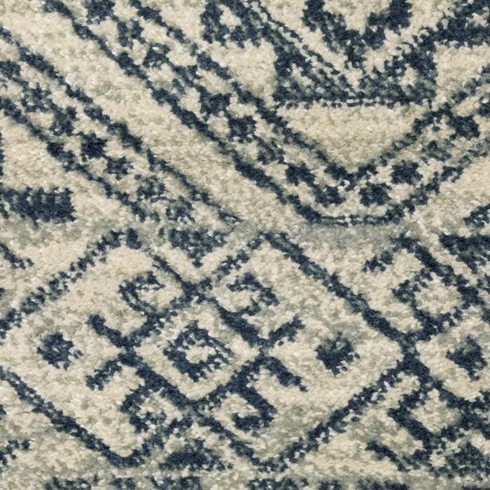 Oriental Weavers Branson BR02A Blue/ Beige 9'10"" x 12'10"" Indoor Area Rug BBR02A300390ST