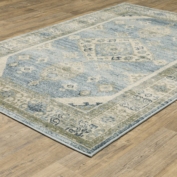 Oriental Weavers Branson BR03A Blue/ Grey 7'10"" x 10' Indoor Area Rug BBR03A240305ST