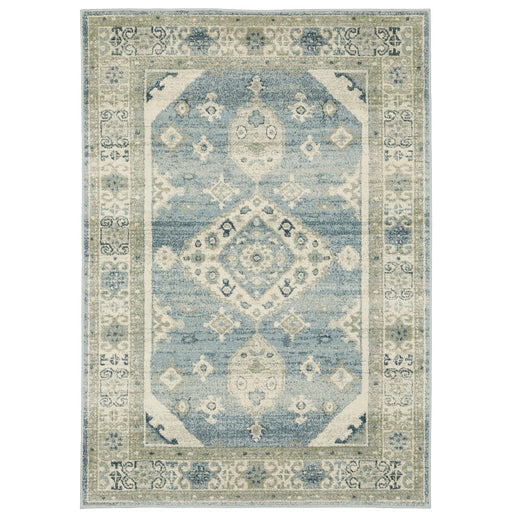 Oriental Weavers Branson BR03A Blue/ Grey 9'10"" x 12'10"" Indoor Area Rug BBR03A300390ST