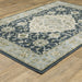 Oriental Weavers Branson BR05A Teal Blue/ Ivory 7'10"" x 10' Indoor Area Rug BBR05A240305ST