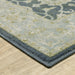 Oriental Weavers Branson BR05A Teal Blue/ Ivory 9'10"" x 12'10"" Indoor Area Rug BBR05A300390ST