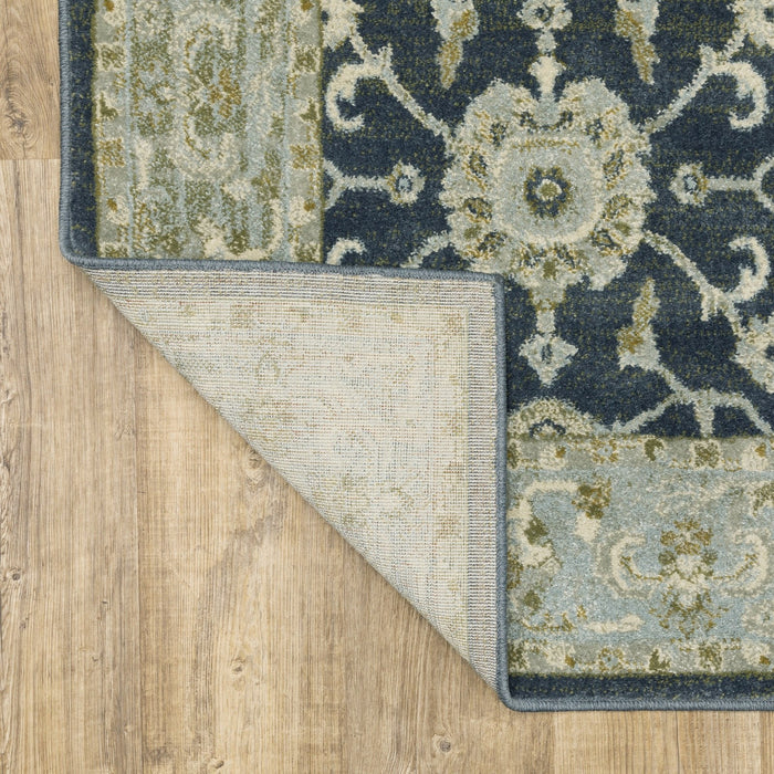 Oriental Weavers Branson BR05A Teal Blue/ Ivory 7'10"" x 10' Indoor Area Rug BBR05A240305ST