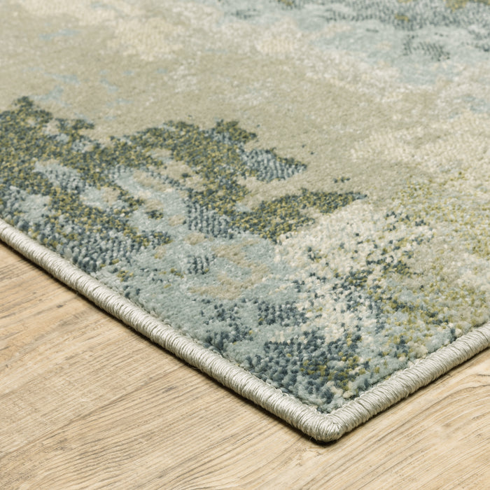 Oriental Weavers Branson BR08A Blue/ Green 9'10"" x 12'10"" Indoor Area Rug BBR08A300390ST